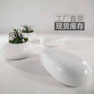 组合创意商场座椅玻璃钢休闲椅花盆座椅水滴户外休息广场商场美陈